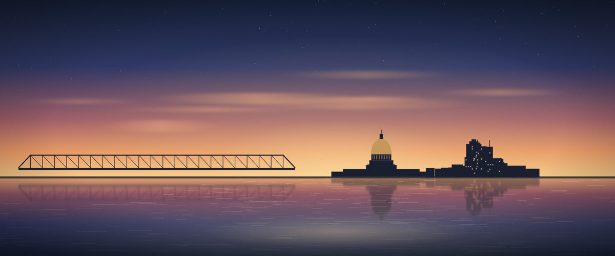 Trenton skyline illustration