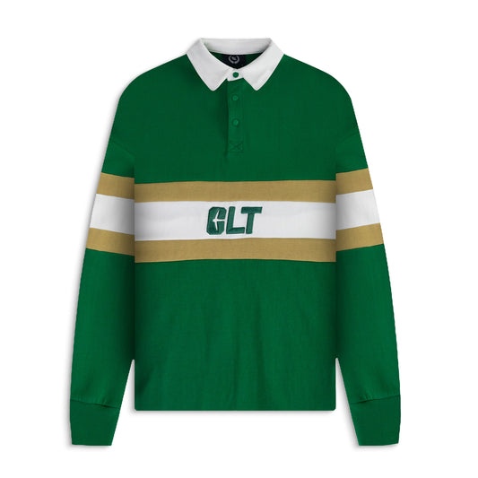 704 Shop x Charlotte 49ers Process™ Rugby Long Sleeve Polo - Green/White/Gold (Unisex)