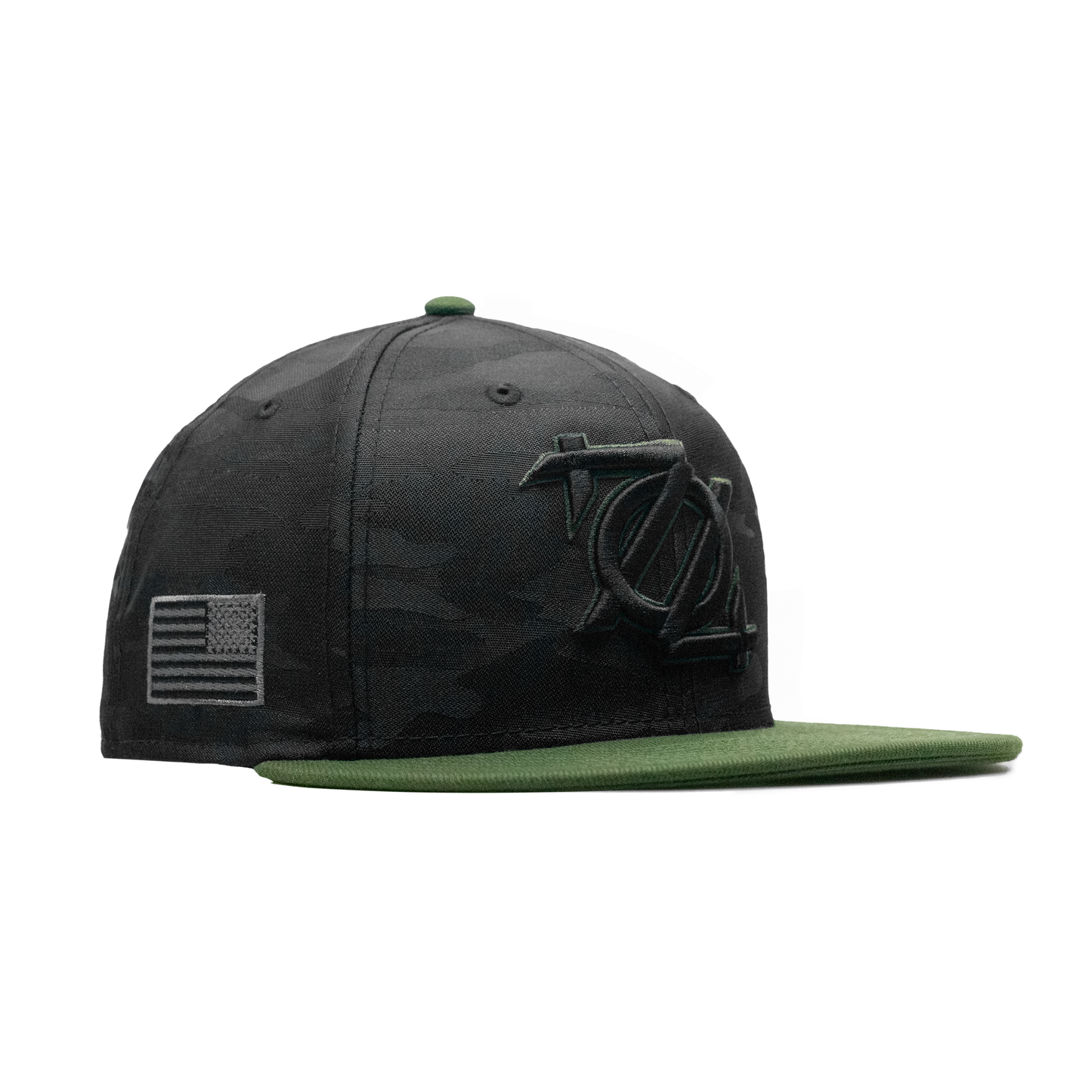 704 Shop x Veterans Bridge Home New Era Classic Logo 950 Snapback Hat - Black Camo/Green