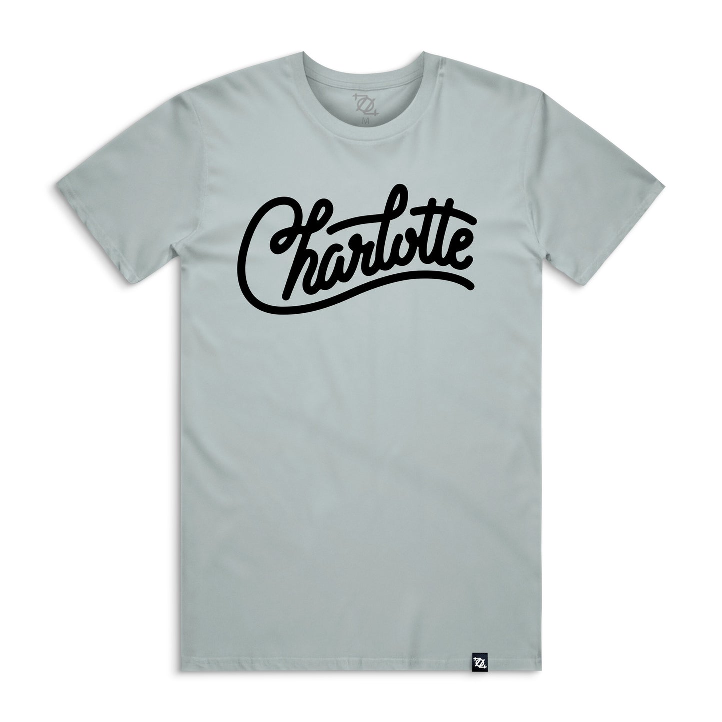 704 Shop Charlotte Script Tee - Smoke/Black (Unisex)