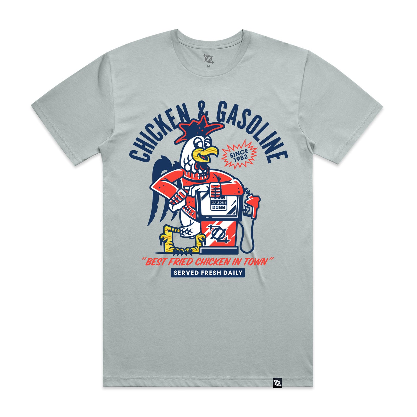 704 Shop Chicken & Gasoline Tee - Smoke/Multi (Unisex)