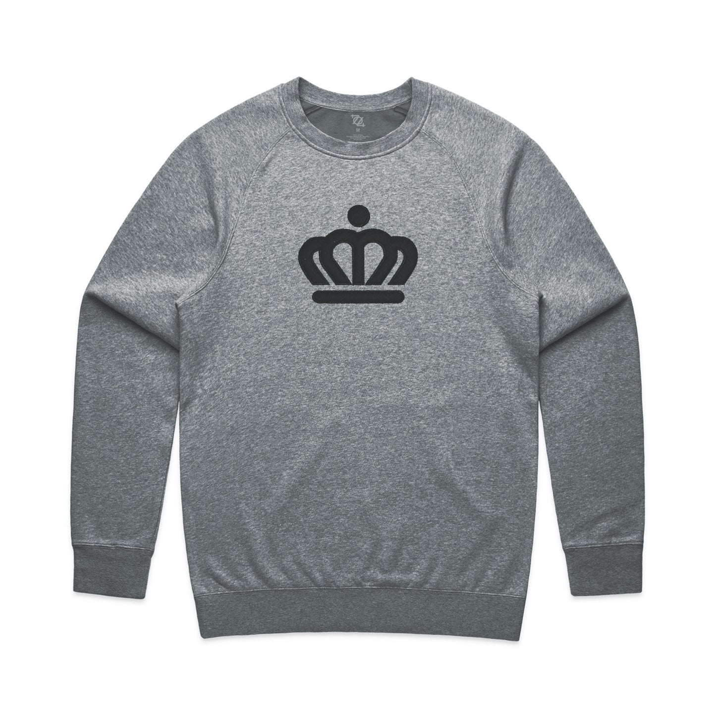 704 Shop x City of Charlotte Official Crown Applique Crew Neck Sweatshirt - Gray/Black