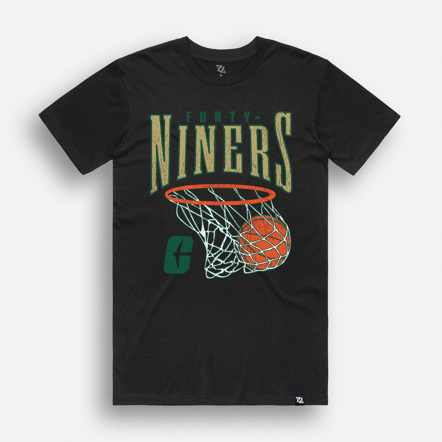 704 Shop x Charlotte 49ers Vintage Basketball Tee - Black/Multi (Unisex)