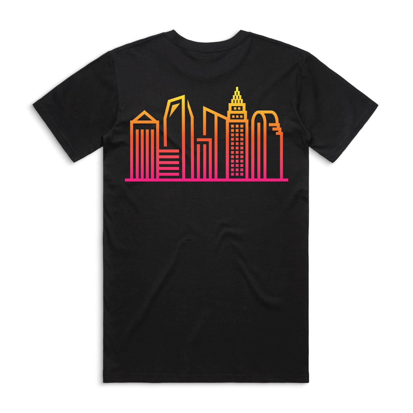 704 Shop CLT Gradient Skyline Tee - Black/Multi (Unisex)