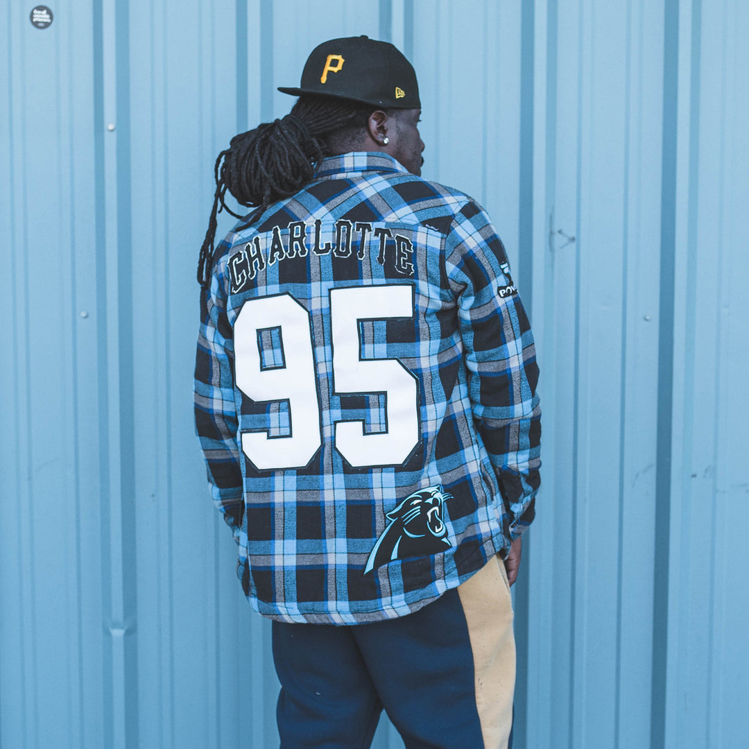 Panthers Flannel Sherpa-Lined Jacket (Size XL)