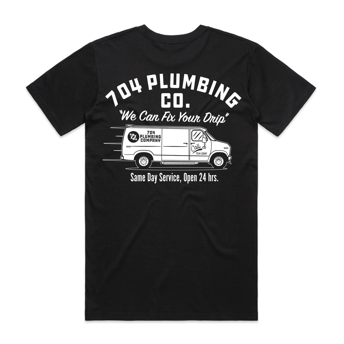 704 Shop 704 Plumbing Co Tee - Black (Unisex)