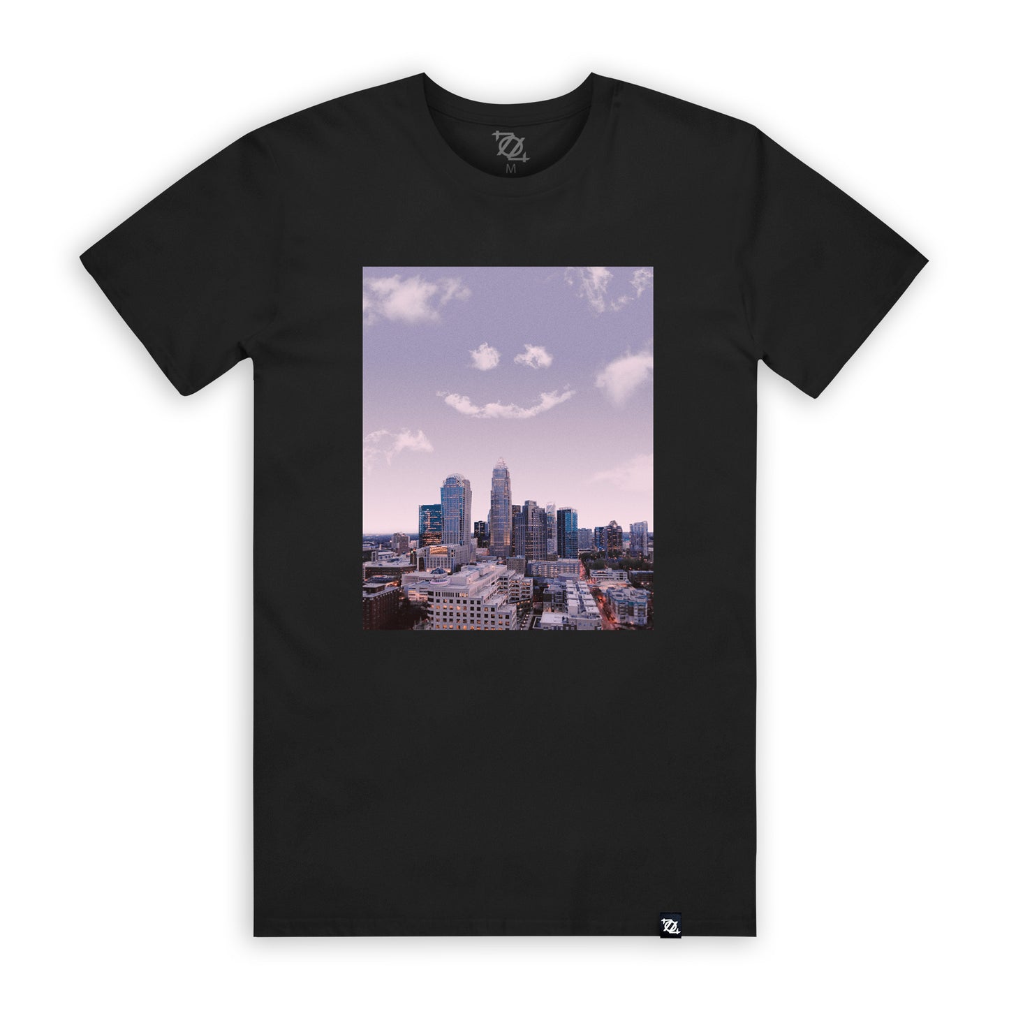 704 Shop Smiley Cloud Skyline Tee - Black/Multi (Unisex)