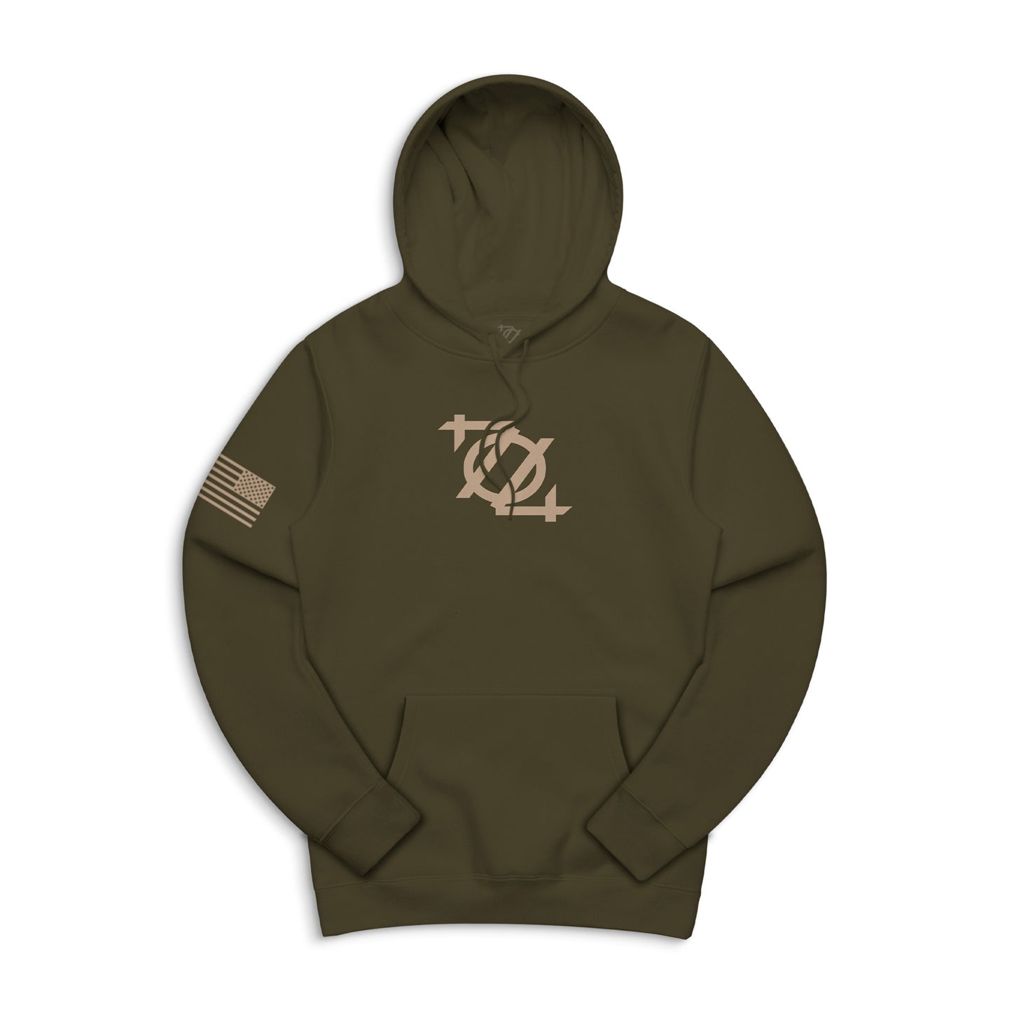 704 Shop x Veterans Bridge Home Logo Hoodie - Olive/Tan (Unisex)