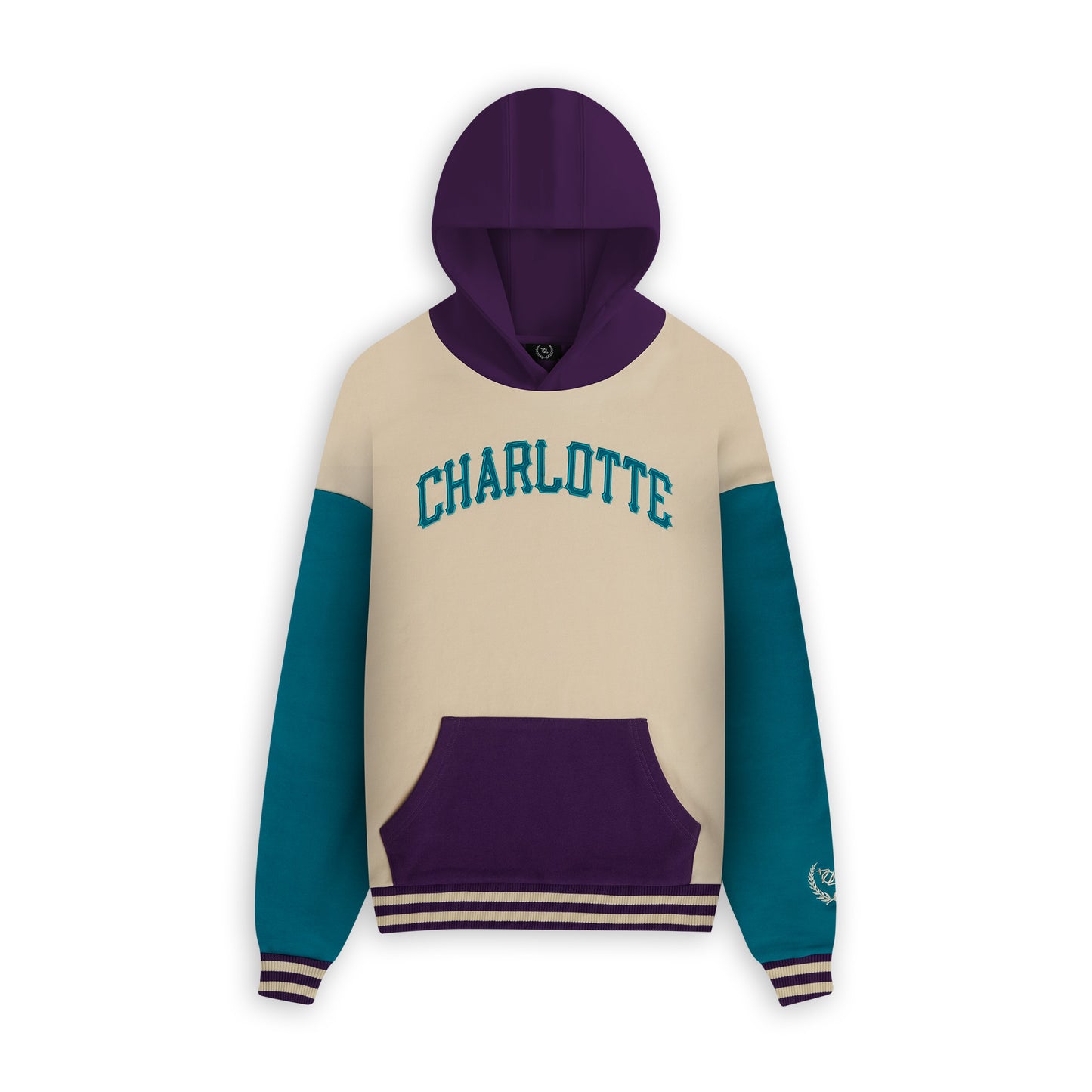 704 Shop Process™ Charlotte Throwback Hoodie - Antique White/Enamel Blue/Picasso Purple (Unisex)