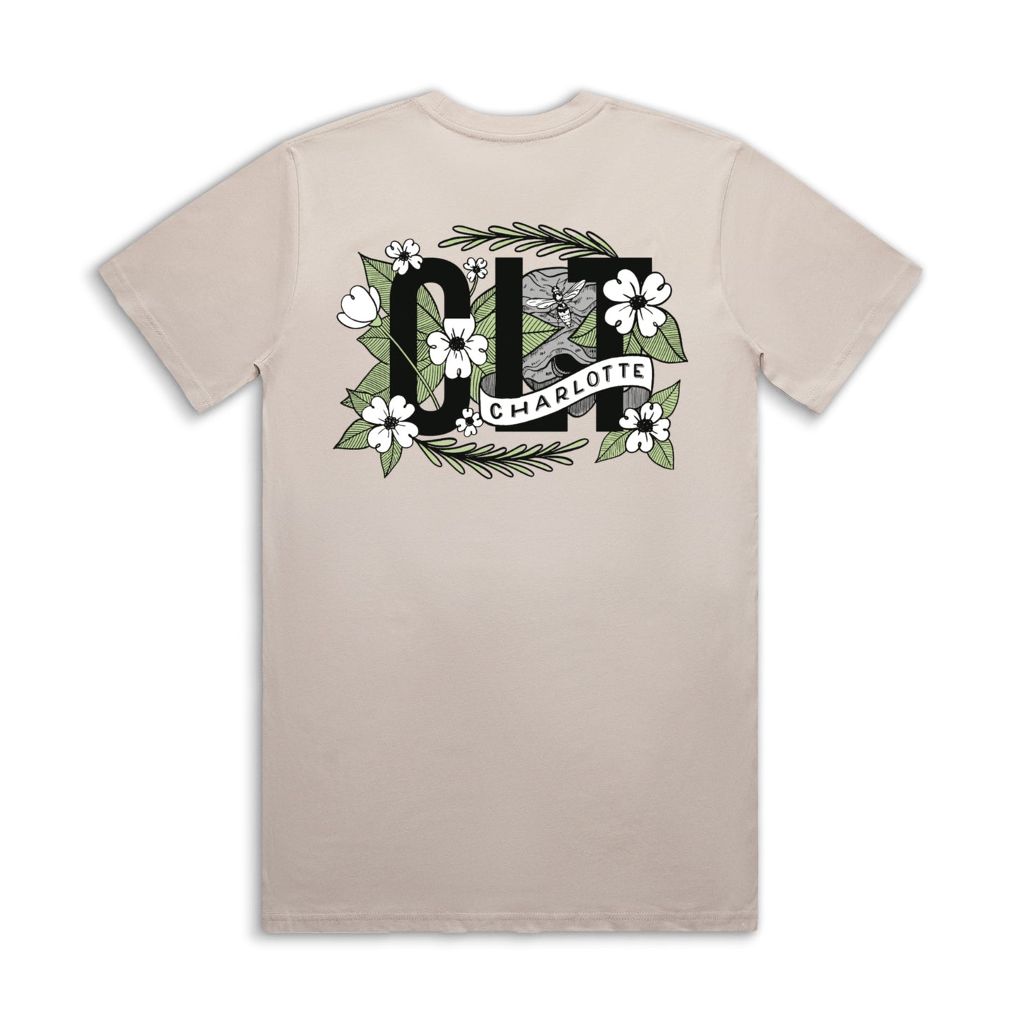 704 Shop CLT Dogwood Tee - Bone (Unisex)